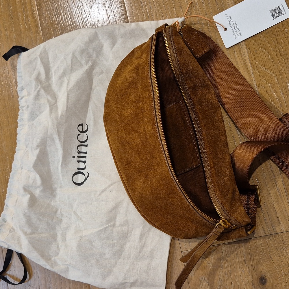 NWT Quince Italian SUEDE Sling Bag